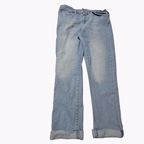 Levi Strauss Signature Boyfriend Jeans Womens Size 30 Mid Rise Light Wash Denim - Picture 2 of 4